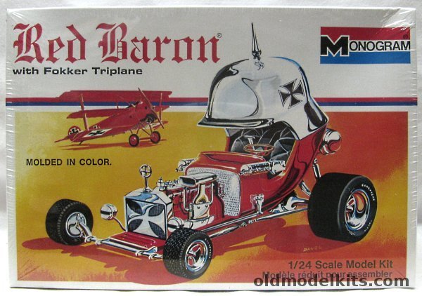 Monogram 1/24 Red Baron Custom Car with Fokker Triplane, 6740 plastic model kit